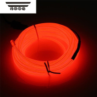 拓斯帝诺发光线条灯手工灯diy霓虹灯材料模型迷你LED灯线细铁丝冷光灯绳灯 红色 6米+电池盒开关