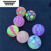 拓斯帝诺儿童发光足球玩具新款弹力篮球拍拍球充气甩甩闪光健身地摊夜光球 发光足球3个[送1气筒]