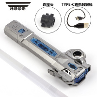 拓斯帝诺炫酷伸缩激光剑星球大战儿童玩具刀男女孩发光宝剑闪光荧光棒 太空银双剑合璧2把[7色变换+送充电线+连接器]