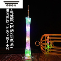 拓斯帝诺广州塔模型发光底座小蛮腰东方明珠塔小摆件微缩模型创意生日礼物 [29厘米]多彩发光广州塔小蛮腰