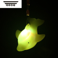 拓斯帝诺发光挂绳小夜灯七彩闪光挂件五角星兔子章鱼南瓜鲸鱼海豚儿童玩具 1个 挂绳 鲸鱼 小夜灯 颜色随机发货