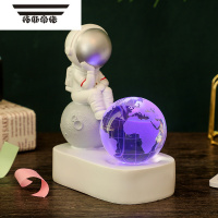 拓斯帝诺创意宇航员水晶球摆件办公室书桌装饰品发光太空人送男女生日礼物 宇航员地球