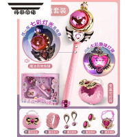 拓斯帝诺魔法棒小魔仙套装女孩发光女童玩具拉拉仙女棒巴公主儿童生日礼物 [玄月杖]加大号魔法棒+手提包[装扮8件套]