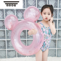 拓斯帝诺儿童游泳圈亮片带把手男童女童腋下救生圈卡通造型小孩趴圈宝宝