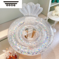 拓斯帝诺游泳圈儿童腋下ins网红幼儿宝宝座圈小孩透明贝壳加厚浮力救生圈