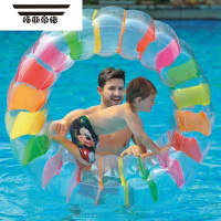 拓斯帝诺水上充气玩具爬行滚轮筒游泳圈浮排步行球户外儿童游泳池乐园设备