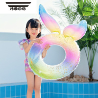 拓斯帝诺ins充气亮片皇冠儿童成人游泳圈儿童网红加厚彩虹翅膀腋下圈浮圈