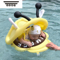 拓斯帝诺韩国婴儿儿童游泳圈宝宝幼儿腋下圈背带式浮圈趴圈可亲子带遮阳