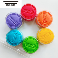 拓斯帝诺手工彩泥面粉泥宝宝黏土玩具食品级儿童超轻粘土幼儿园擀面杖 150g*6[彩虹色]