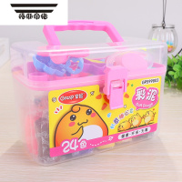 拓斯帝诺儿童橡皮泥12色24色彩泥套装DIY益智粘土学生手工制作安全 24色 粉盒装