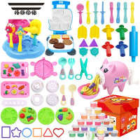拓斯帝诺小麦彩泥24色小猪面条机雪糕机儿童橡皮泥女孩粘土玩具套装 棒棒糖机+面包机+小猪雪糕面条机+24色28克彩泥+4