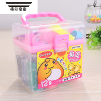 拓斯帝诺儿童橡皮泥12色24色彩泥套装DIY益智粘土学生手工制作安全 12色 粉盒装