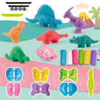 拓斯帝诺恐龙3D彩泥模具超轻粘土橡皮泥模具工具动物印模手工制作模具套装 款式(恐龙模具+动物模具+24泥) 其他