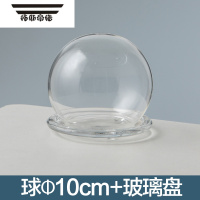 拓斯帝诺圣诞节永生花圆球形玻璃罩展示盒木塞泡泡玛特盲盒手办防尘罩摆件