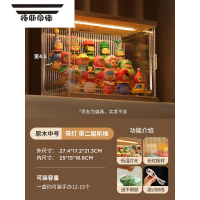 拓斯帝诺盲盒收纳盒带灯泡泡玛特展示架透明娃娃立牌陈列柜场景手办盒