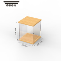 拓斯帝诺手办盲盒收纳盒展示架泡泡玛特molly茉莉娃娃防尘罩多层木质叠加