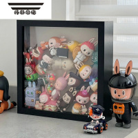 拓斯帝诺盲盒收纳展示架防尘手办娃娃公仔泡泡玛特盒子相框透明墙面壁挂式