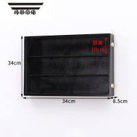 拓斯帝诺盲盒收纳展示架加高亚克力防尘泡泡玛特展示盒手办收纳柜挂墙实木