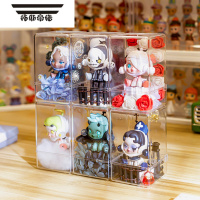 拓斯帝诺盲盒收纳盒单个密林古堡公仔泡泡玛特展示架透明手办亚克力防尘罩