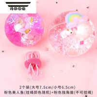 拓斯帝诺弹力球儿童弹跳玩具球类软大水晶球发光大号橡皮球硅胶带拉绳家用