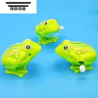 拓斯帝诺上链发条跳跳蛙玩具婴儿动物蹦弹铁皮小青蛙网红地摊上弦1-2-3岁 蹦跶跳跳青蛙三只