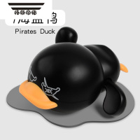 拓斯帝诺宝宝洗澡玩具游泳小黄鸭婴儿浴室儿童玩水戏水发条小乌龟男孩女孩 海盗鸭[黑色]