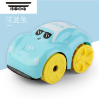 拓斯帝诺儿童小汽车水陆两用上链发条玩具浴室游泳池戏水玩水宝宝洗澡器 单只小汽车-浅蓝色
