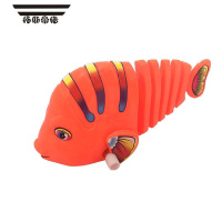拓斯帝诺发条玩具小动物上链发条会跑玩具1-3-5宝宝益智爬行男女孩 摇摆鱼红色1只