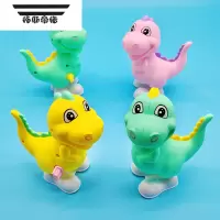 拓斯帝诺发条上弦玩具卡通动物恐龙蹦哒跳婴幼儿童学爬益智网红款1-2-3岁 发条蹦跶卡通恐龙4只[随机色]