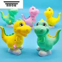 拓斯帝诺发条上弦玩具卡通动物恐龙蹦哒跳婴幼儿童学爬益智网红款1-2-3岁 发条蹦跶卡通恐龙5只[随机色]