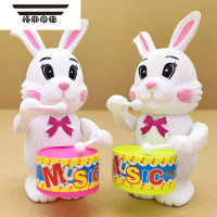 拓斯帝诺打鼓兔子儿童上链益智发条斑点小狗上弦抖音网红宝宝动物地摊玩具 打鼓兔子-5个