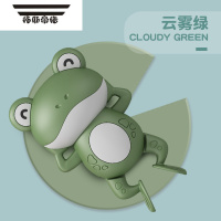 拓斯帝诺宝宝洗澡玩具游泳柯基犬婴儿浴室儿童玩水戏水发条小猪男孩女孩 发条仰泳青蛙-云雾绿