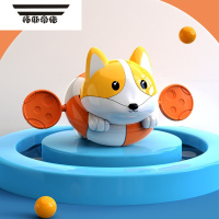 拓斯帝诺新款夏天宝宝沐浴洗澡婴儿童花洒浴室拉线游泳小柯基发条戏水玩具 拉线柯基 橘色