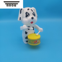 拓斯帝诺发条打鼓兔子上弦敲鼓狗狗大象网红同款卡通动物宝宝上链益智玩具 发条打鼓小狗1个 [颜色随机]
