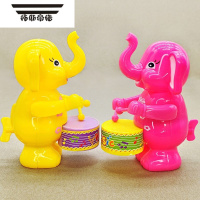 拓斯帝诺儿童益智发条小鸡8090后童年怀旧上发条上链兔子打鼓青蛙玩具上弦 [打鼓象+打鼓象]