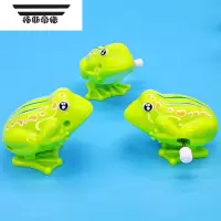 拓斯帝诺上链发条跳跳蛙玩具婴儿动物蹦弹铁皮小青蛙网红地摊上弦1-2-3岁 蹦跶跳跳青蛙三只