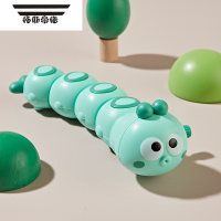 拓斯帝诺萌趣发条毛毛虫玩具婴幼儿爬行会动摇摆解压益智上链上弦亲子互动 绿色