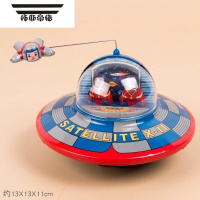 拓斯帝诺机器敲锣80后士兵怀旧玩具复古敲鼓铁皮玩具打鼓儿童发条小小卫兵 发条太空飞船