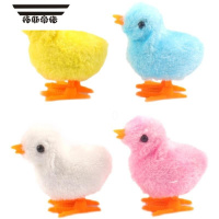 拓斯帝诺毛绒小黄鸡抖音网红发条跳跳小鸡儿童怀旧玩具送幼儿园宝宝小玩具 随机颜色10个装