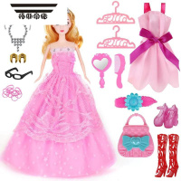 拓斯帝诺巴比娃娃比套装大礼盒公主小女孩儿童玩具衣服生日礼物婚纱裙子布