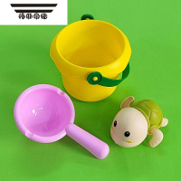 拓斯帝诺宝宝洗澡婴儿软胶小水桶花洒儿童玩沙戏水勺子游水小黄鸭玩具套装