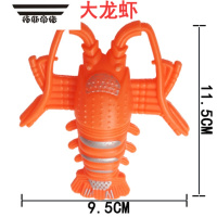 拓斯帝诺儿童磁性钓鱼竿木质磁铁鱼竿小孩钓鱼玩具游戏配件磁力教具木制杆 10只磁性大龙虾