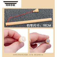 拓斯帝诺鱼配件鱼竿儿童磁性钓鱼玩具磁性抓虫子游戏儿童耐用小孩鱼竿磁铁 6根鱼竿(双头磁性