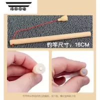 拓斯帝诺鱼配件鱼竿儿童磁性钓鱼玩具磁性抓虫子游戏儿童耐用小孩鱼竿磁铁 6根鱼竿(双头磁性