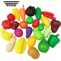 拓斯帝诺儿童磁性钓鱼竿小孩强力磁铁鱼竿仿真伸缩玩具小猫鱼竿磁头捞鱼网 仿真水果30个 送鱼竿