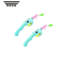 拓斯帝诺玩具鱼竿磁头儿童磁性钓鱼竿玩具 3-9岁小孩仿真戏水池过家家沙滩 50cm摇线大河豚竿2支装