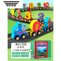 拓斯帝诺儿童益智磁性数字小火车玩具磁力积木拼装套早教认知学习宝宝玩具 12节磁性数字小火车+点读书