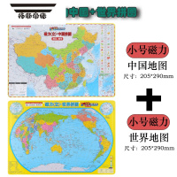 拓斯帝诺中国地图拼图磁力八年级初中地理图行省行政区划省份初二世界磁性 小号中国加厚+小号世界加厚