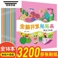 拓斯帝诺儿童专注力训练贴纸书2-3-6岁0宝宝卡通贴贴画幼儿粘贴纸益智玩具
