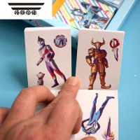 拓斯帝诺超人奥特曼烫金豆豆贴纸本卡通超可爱人物贴画手帐小图案儿童贴纸